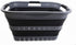 SAMMART 30L (8 Gallon) Collapsible Plastic Laundry Basket - Foldable Pop Up Storage Container (Grey/Black)