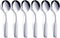 Soup Spoons Set of 6, Stainless Steel 6.1” Heavy Duty Round Dinner Spoon Cutlery, Metal Table Spoon Silverware