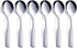 Soup Spoons Set of 6, Stainless Steel 6.1” Heavy Duty Round Dinner Spoon Cutlery, Metal Table Spoon Silverware