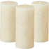 Simply Soson 3x6 inch Ivory Pillar Candles Set of 3, Rustic Texture, Unscented, Dripless for Weddings