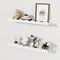 LUANTIANPAI Nursery Book Shelves Scalloped Floating Shelves Set of 2 White Wall Shelves
