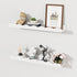 LUANTIANPAI Nursery Book Shelves Scalloped Floating Shelves Set of 2 White Wall Shelves