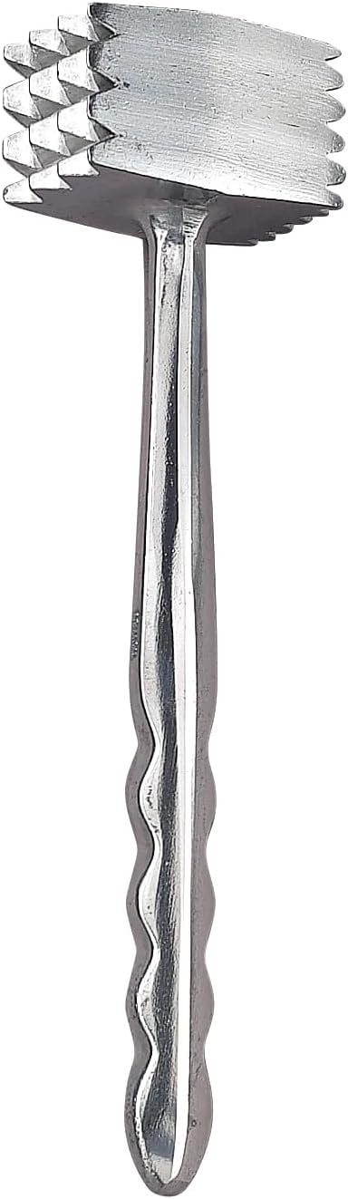 HIC Kitchen Heavyweight Meat Tenderizer, Ice Cracker, Double Sided, Heavyweight Aluminum
