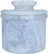 White Marble Butter Keeper with Lid | Soft Spreadable French Butter Crock