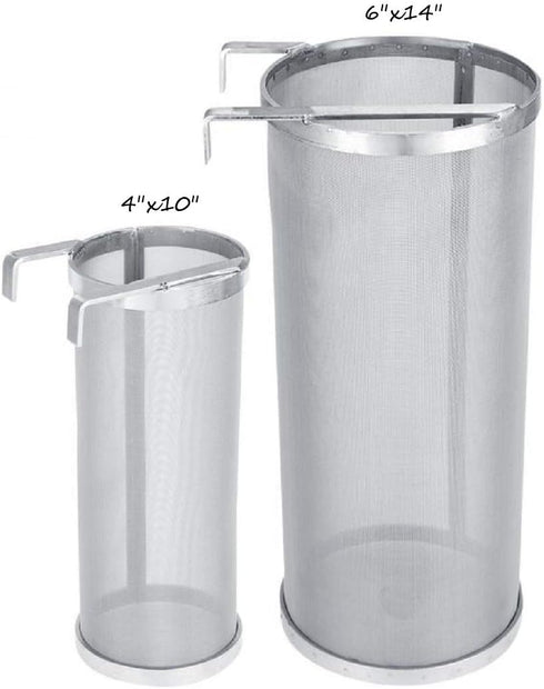 JoyTube 4"x10" 300 Micron Spider Strainer Mesh, Hops for Home Beer Brewing Filter Kettle
