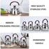 LIFKOME Whistling Water Kettle, Traditional Stainless Steel Tea Pot, 750ml Stovetop Kettle with Handle