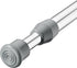 AIZESI Spring Tension Curtain Rod - Short Tension Rod (Silver, 12"-20", 1 Pcs)