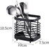 Stainless Steel Utensil Drying Rack, Silverware Draining Basket, Kitchen Dish Drying Rack (S-Black)