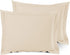 Nestl Cream Soft Pillow Shams Set of 2 - Double Brushed Microfiber Pillow Covers with 1.5” Decorative Flange, Standard