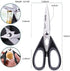 Kitchen Shears & Cooking Scissors, Professional Stainless Steel Sharp Blades for Food, Meat, Poultry
