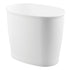 iDesign Kent BPA-Free Plastic Oval Waste Basket, 12" x 8" x 10", White