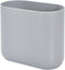 iDesign Cade Oval Slim Trash Can, Compact Waste Basket for Bathroom, Bedroom, Home Office, Dorm, College, Matte Gray