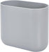 iDesign Cade Oval Slim Trash Can, Compact Waste Basket for Bathroom, Bedroom, Home Office, Dorm, College, Matte Gray