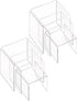 6-Pack Clear Acrylic Display Risers, Showcase Shelf for Figures, Cupcakes, Jewelry Display Stands - 3 Large Size