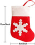 12Pcs Mini Christmas Stockings Snowflake Holders for Candy, Knife, Spoon, Fork, and Xmas Table Decorations