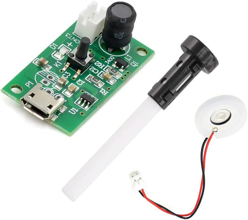 HiLetgo Mini Air Humidifier DIY Kit, USB Mist Maker with Switch Timer Function, Atomizer with Cotton Swab & Stand