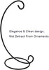 9in, 10 Pack Christmas Ornament Display Stands Black Iron Hanging Stand Rack Holder for Halloween Decoration, Glass