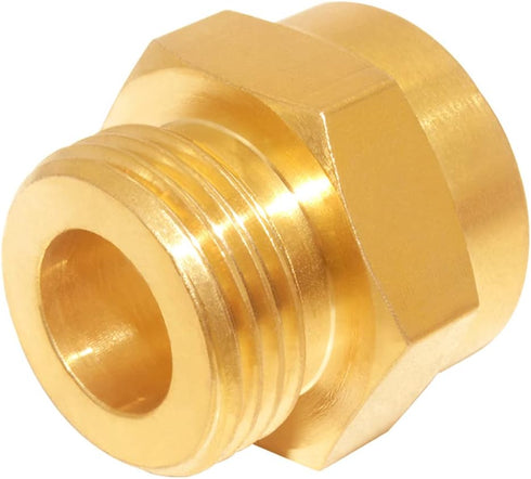 1.125" 3/4" Uenede Garden Hose Bib Adapter, Measure Diameter Female Fine Thread to Standard GHT Male Thread, Compatible
