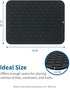 AMOAMI Dish Drying Mat - Silicone Drying Pad - Heat Resistant Kitchen Gadget - Black (12" x 16")