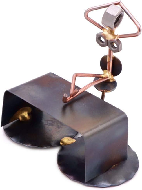 Boss Lady Collectible Handmade Metal Art Figurine - Desk Accessories, Trophy, Boss Gift, Office D cor