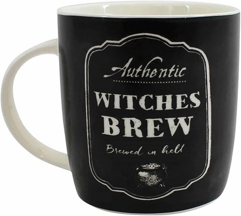 Enchanting Witches Brew Boxed Mug - Something Different Wholesale, Black & White Bone China, 9x12.2 cm