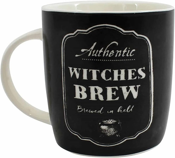 Enchanting Witches Brew Boxed Mug - Something Different Wholesale, Black & White Bone China, 9x12.2 cm