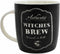 Enchanting Witches Brew Boxed Mug - Something Different Wholesale, Black & White Bone China, 9x12.2 cm