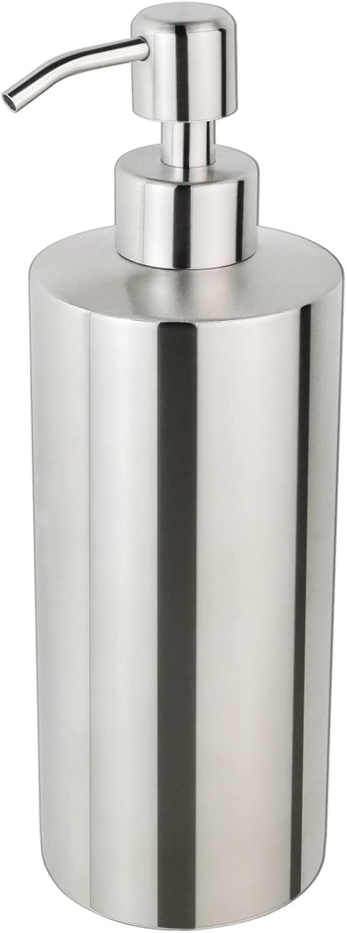 18 oz Large Countertop Soap Dispenser, Brushed Nickel Stainless Steel Soap Pump Bottle - Rust and Leak Proof Liquid Hand Soap Pump, for Bathroom & Kitchen, Countertops (18 Oz / 550ml) by JYXR HOME&LIVING