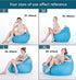 Extra Soft Stuffed Animal Storage Bean Bag Cover (No Filler), Cotton Linen Memory Foam Replacement Cover for Adults,