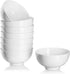 DOWAN 10 OZ Off-White Small Dessert Bowls Set of 8 - 4.5" Ceramic Cereal Bowls for Soup, Rice, Ice Cream