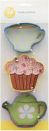 Wilton 3-Piece Tea Party Colored Metal Cutter Set