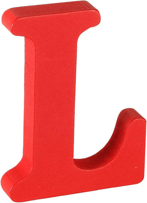 BinaryABC Valentines Day Wooden Block Love Sign, 4Pcs Table Love Signs for Wedding Home Decor (Red)
