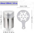 2 Pcs 10oz Stainless Steel Powder Shakers, TuNan Coffee Cocoa Cinnamon Dredges with Fine-Mesh Lid, Sugar Spice Seasoning Cans for Kitchen Cooking Baking Home Restaurant, with 16 Decorating Stencils by TuNan
