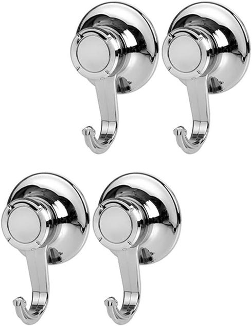 Bath Beyond Suction Cup Hooks (4 Pack) - Heavy Duty Organizer for Kitchen, Bathroom, Shower, RV Up to 4 LBS