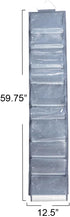 20 Household Essentials Over-the-Door Cotton Blend and Plastic Shoe Organizer with Storage Pockets, Denim