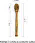 KYVANDO 2pcs, 6.3 Inch Brazilian Cherry Wood Honey Dipper - Durable & Warp-Resistant, Preserves Honey Purity