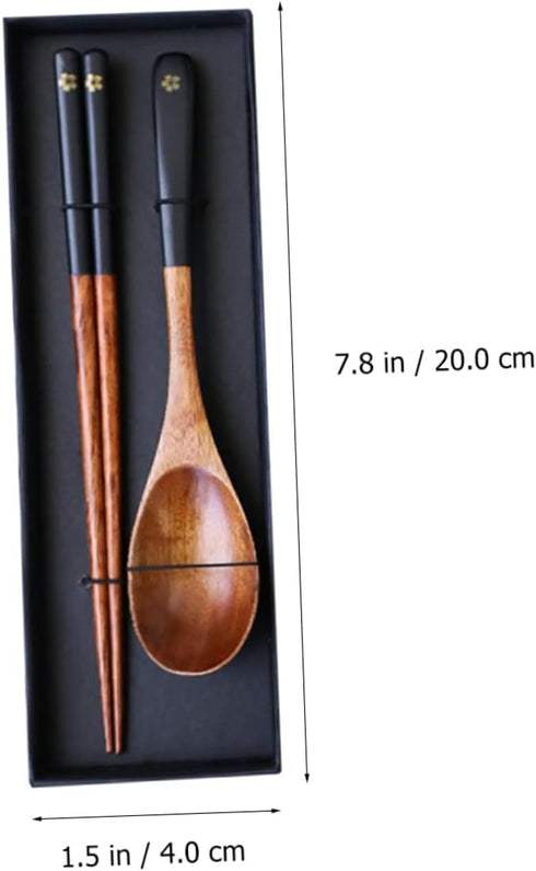 1 Set Chinese Portable Wooden Style Chopsticks, Reusable Cutlery for Party, Picnic, Dinner Tableware