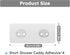 FEPTUASE (Double*4pcs) Shower Caddy Adhesive Replacement, Transparent Strong Adhesive Hooks, No Drilling, Waterproof