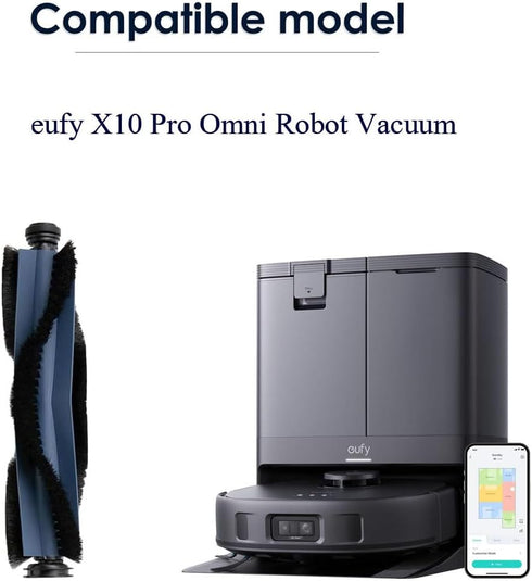 eufy X10 Pro Omni Robot Vacuum Replacement Parts Kit, 1 Roller Brush, 3 HEPA Filters, 6 Side Brushes, 6 Mop Cloths, 6