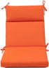 QILLOWAY High Back Outdoor Rocking Chair Cushion - Weather Resistant Polyester Foam Cushion for Patio,Orange