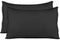 Extra Soft Jersey Knit Pillow Cases, Standard Size, Pack of 2, Black with Hidden Zipper