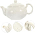 White Ceramic Tea Cups, Teapot, Kettle, Bone China Tea Set, Porcelain, 600ml, 20oz