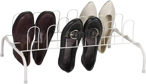 Household Essentials 9-Pair Wire Shoe Rack, White