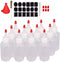 12 Pack Empty 4-Ounce Plastic Squeeze Bottles with Red Tip Caps, Multipurpose Squirt Bottle for Various Uses