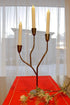 Iron Hand Forged Candle Stick Holder for Tapered Candles, Decorative Centerpiece, 3 Arm Candle Holders for Home Decor