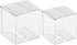 Lucky Monet 50 Pack Clear Gift Boxes 2" x 2" x 2", Transparent PVC Packing Box for Wedding, Birthday, Jewelry