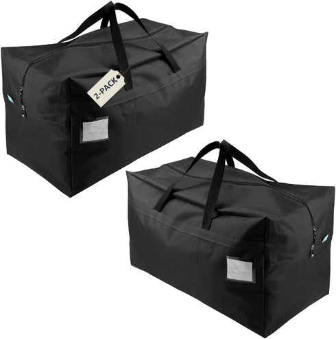 iwill CREATE PRO Pack of 2, 100L Large Size Black Storage Bags for Ornament Festival Decoration, Christmas Trees,