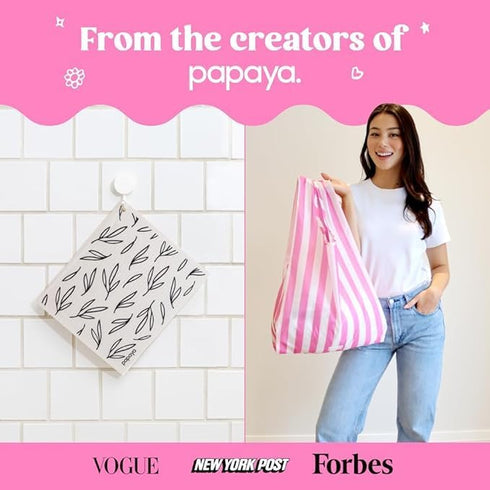Papaya Reusable Everything Bag, Eco-Friendly, Grocery, Shopping, Washable, Foldable, Travel & Baby Essentials
