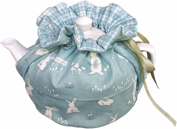 Vintage Handmade Tea Cozy, Rabbit Cotton Teapot Dust Proof Cover Insulated Kettle Warmer for Home Kitchen Decor