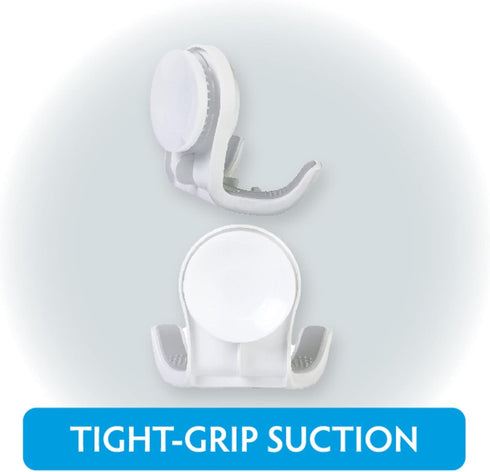 SlipX Solutions Patented On The Dot Power Lock Suction Cup Hook, Razor Holder & Phone Cradle for Shower & Mirror, 2 Pack